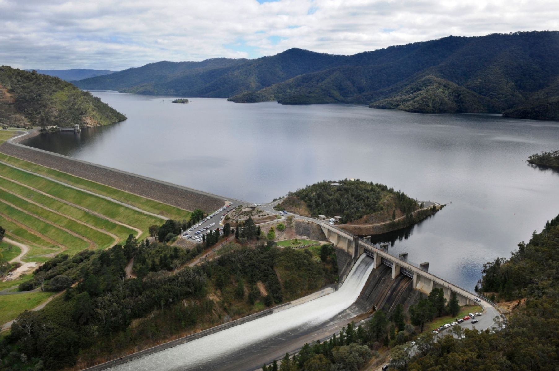 Aerial view of Eildon Recreational Area